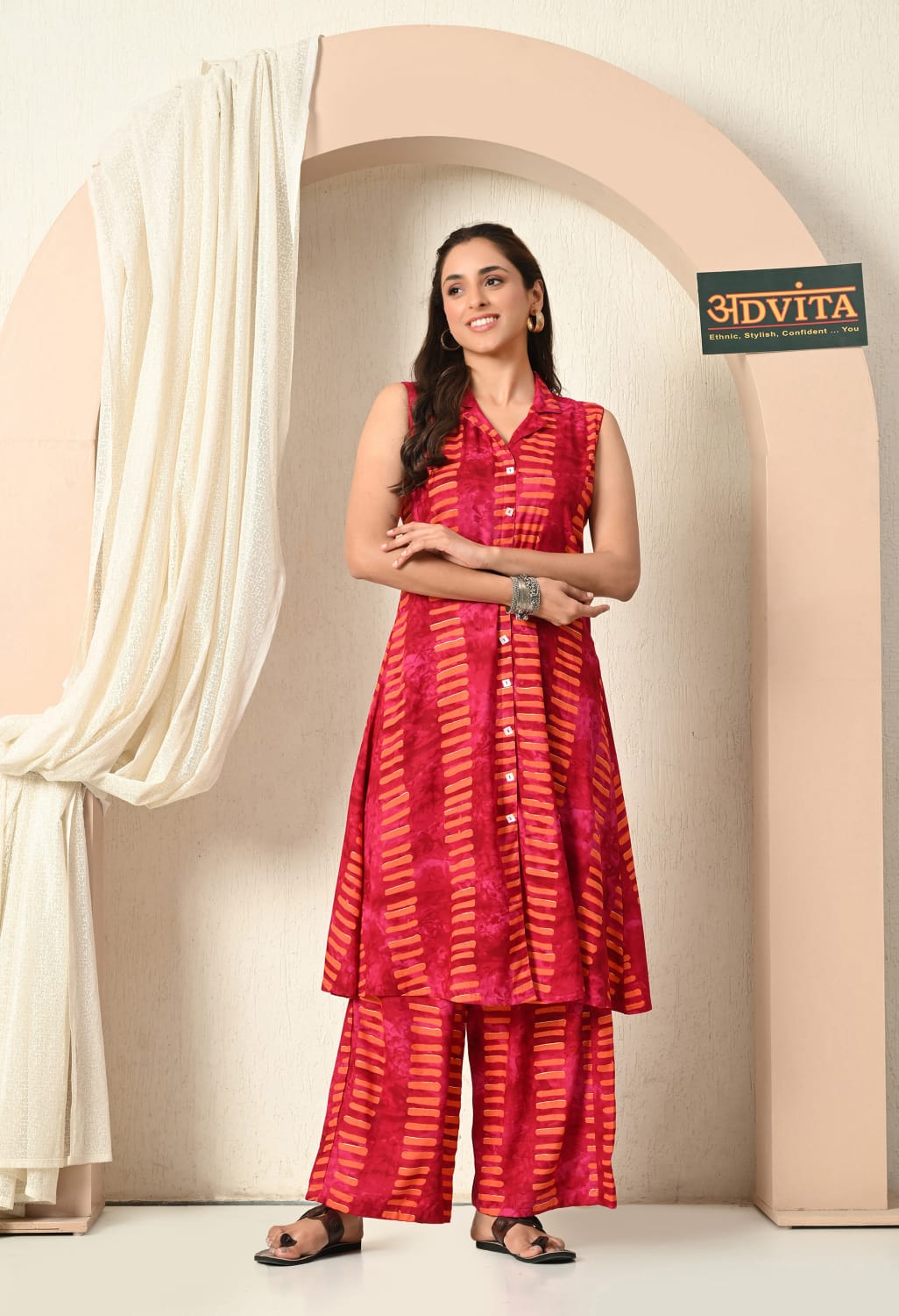 Elegant A-Line 2-Piece Kurta Set for Women – Stylish Cotton Kurti with Bottom for Daily & Festive Wear